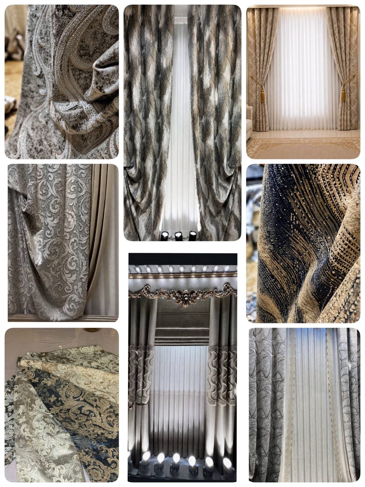 Luxury Beaded Decorative Thick Curtain