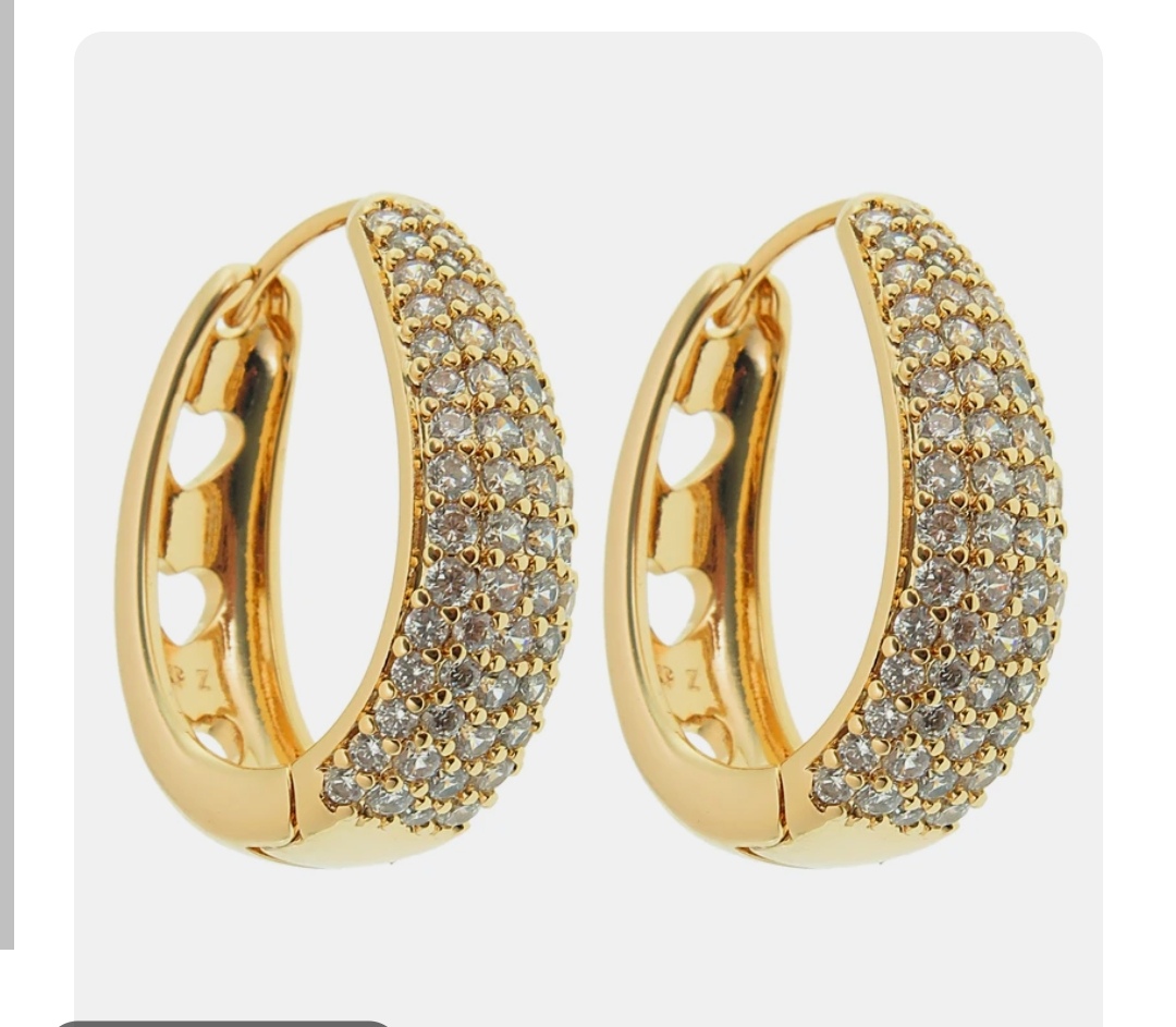 Women's Xuping Gemstone Teardrop Hoop Earrings