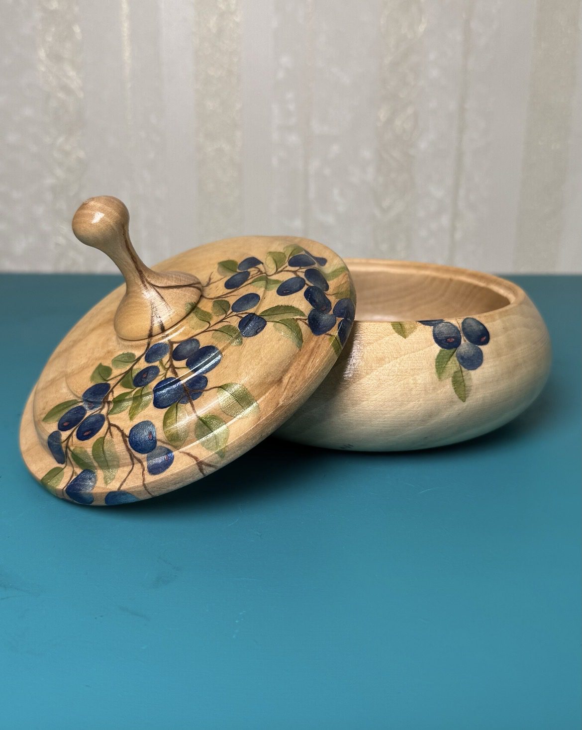 Wooden Painted Candy Dish