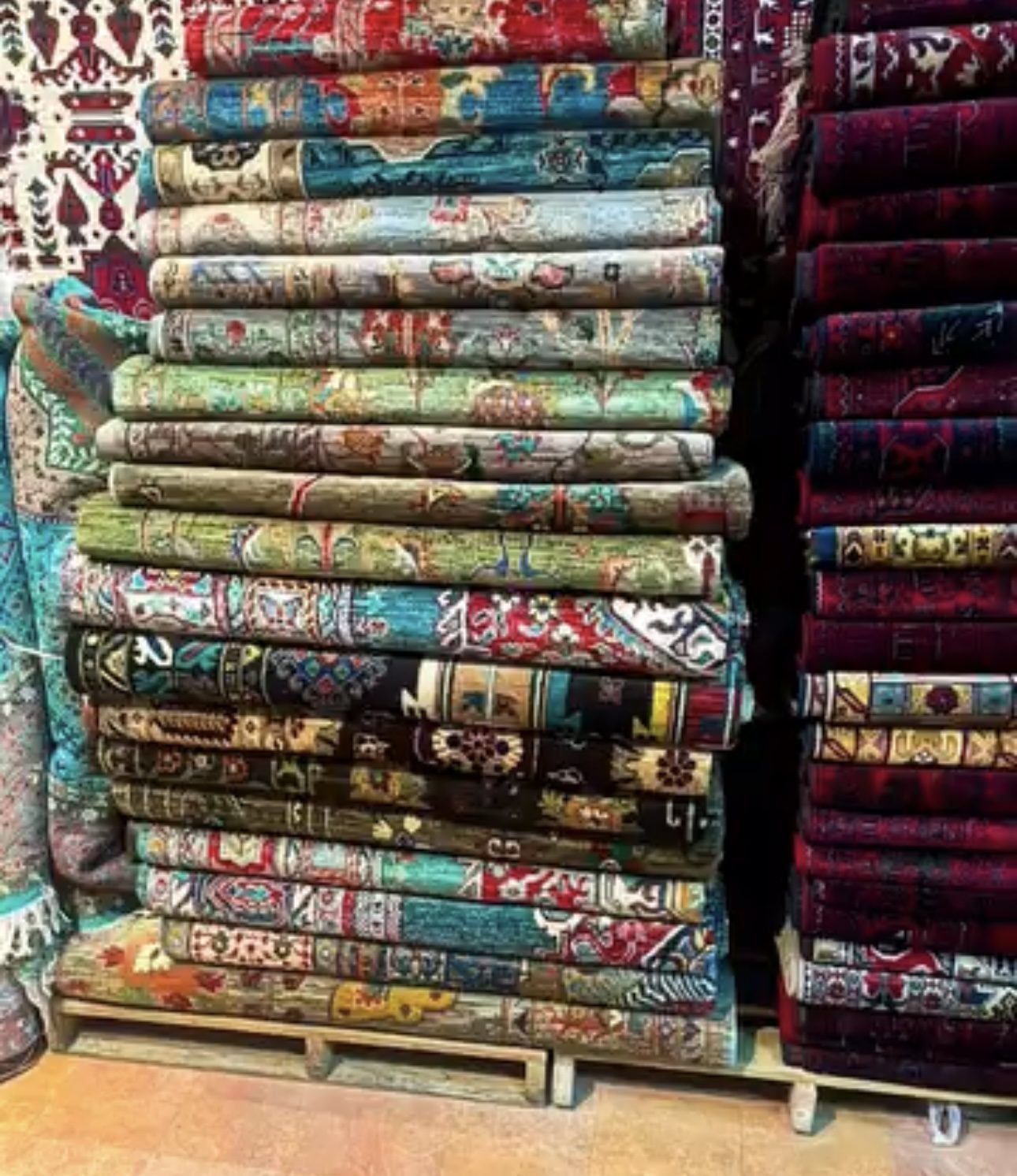 Handwoven Tabriz Carpet and Wall Hanging