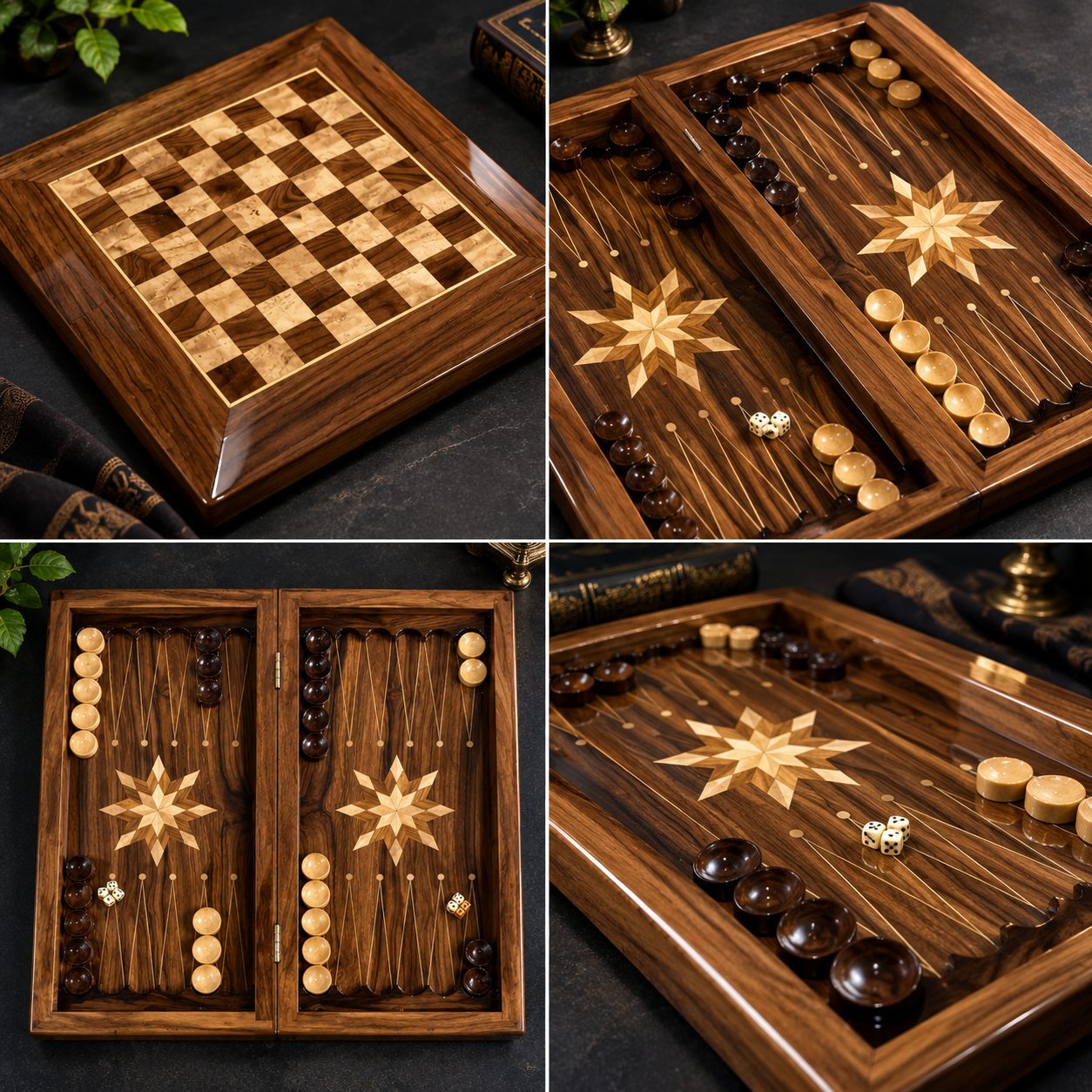 Wooden Backgammon Set